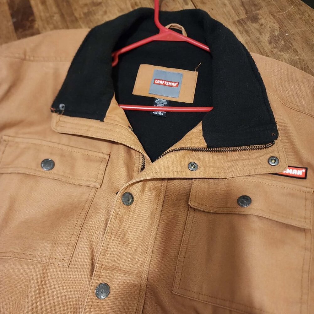 Craftsman Canvas Chore Coat Jacket Fleece Lined Water Repellent Men’s XXL